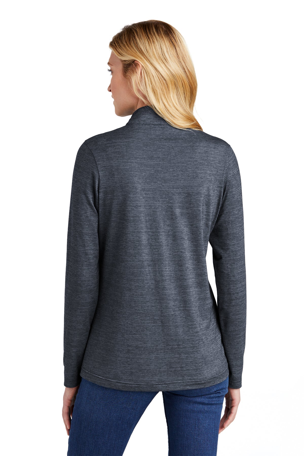 TravisMathew Ladies Crestview 1/4-Zip Vintage Indigo Heather [Horizontal Talent]