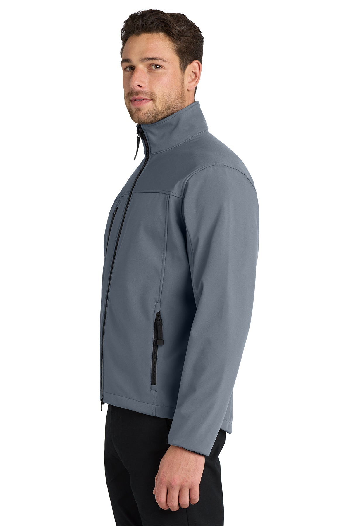 Port Authority Glacier Soft Shell Custom Jackets, Atlantic Blue/ Chrome