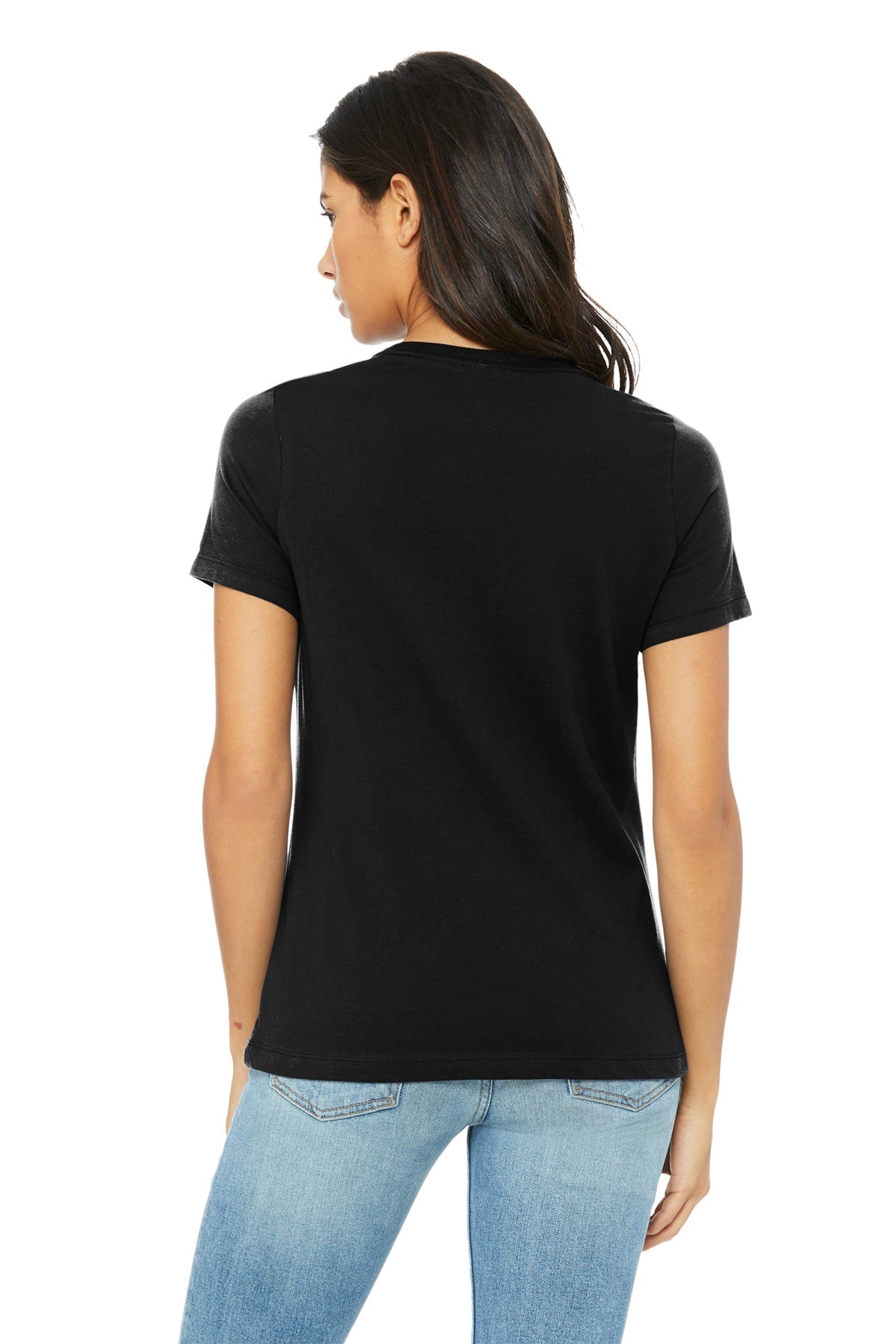Bella Canvas Womens Relaxed Triblend T-Shirt, Solid Black [Woodlake Educational Options]
