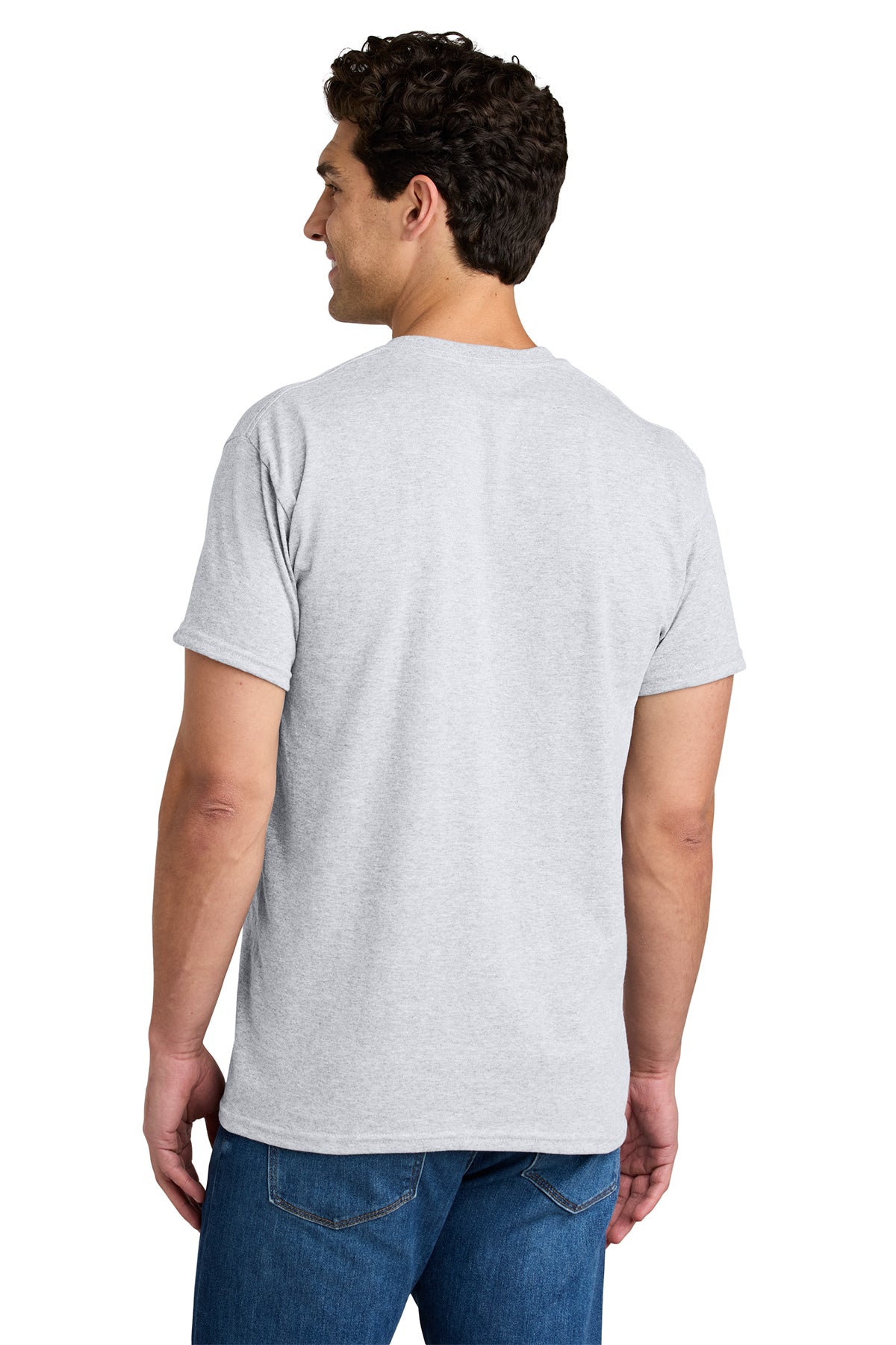 gildan dryblend cotton poly pocket t shirt 8300 ash grey