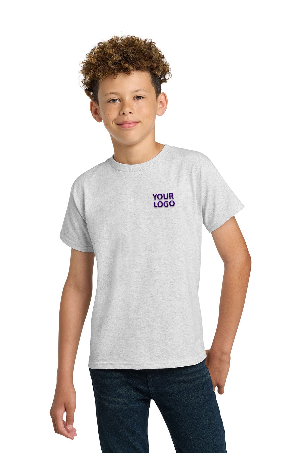 Gildan Youth Ultra Cotton Custom T-Shirts, Ash