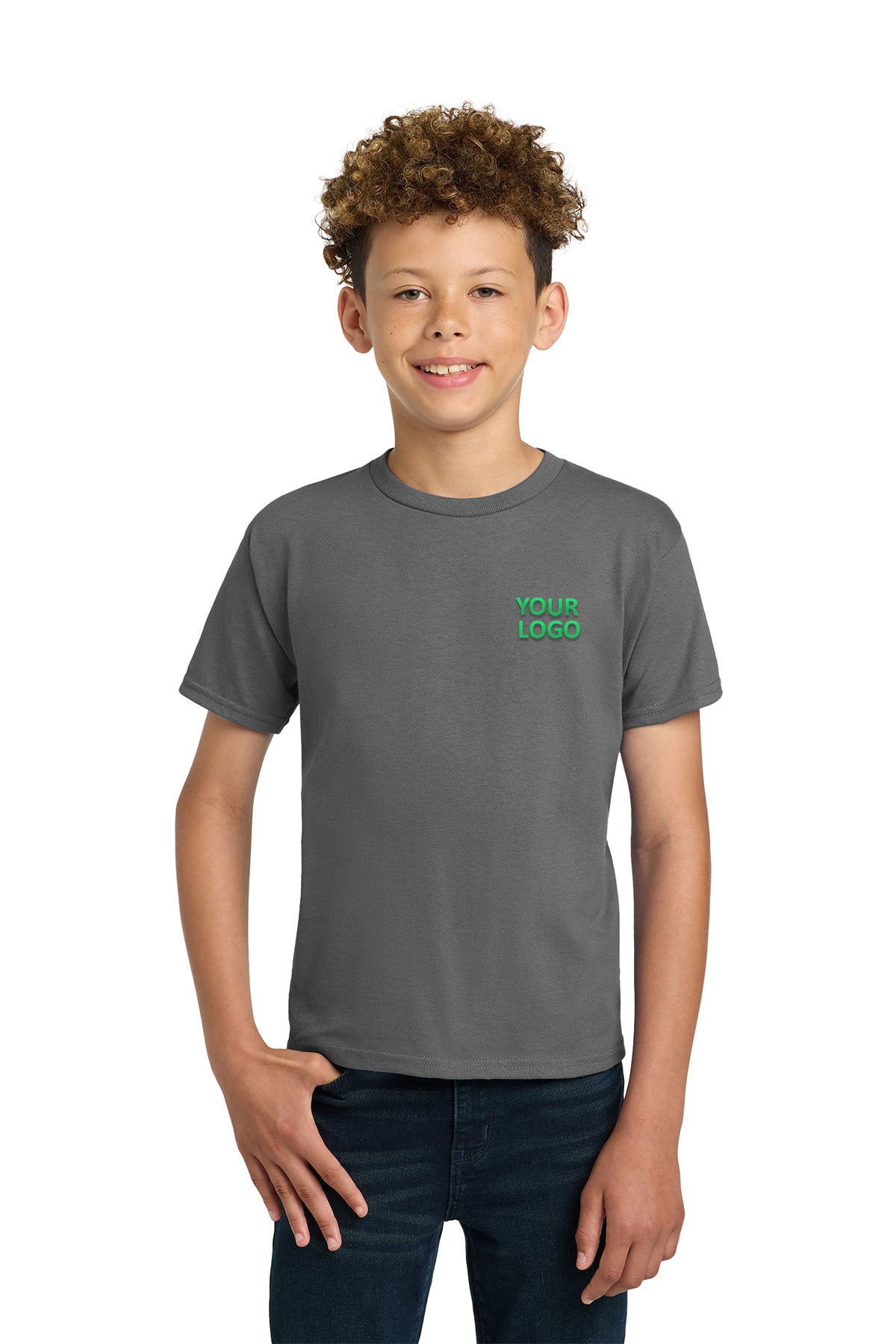 Gildan Youth Ultra Cotton Custom T-Shirts, Charcoal
