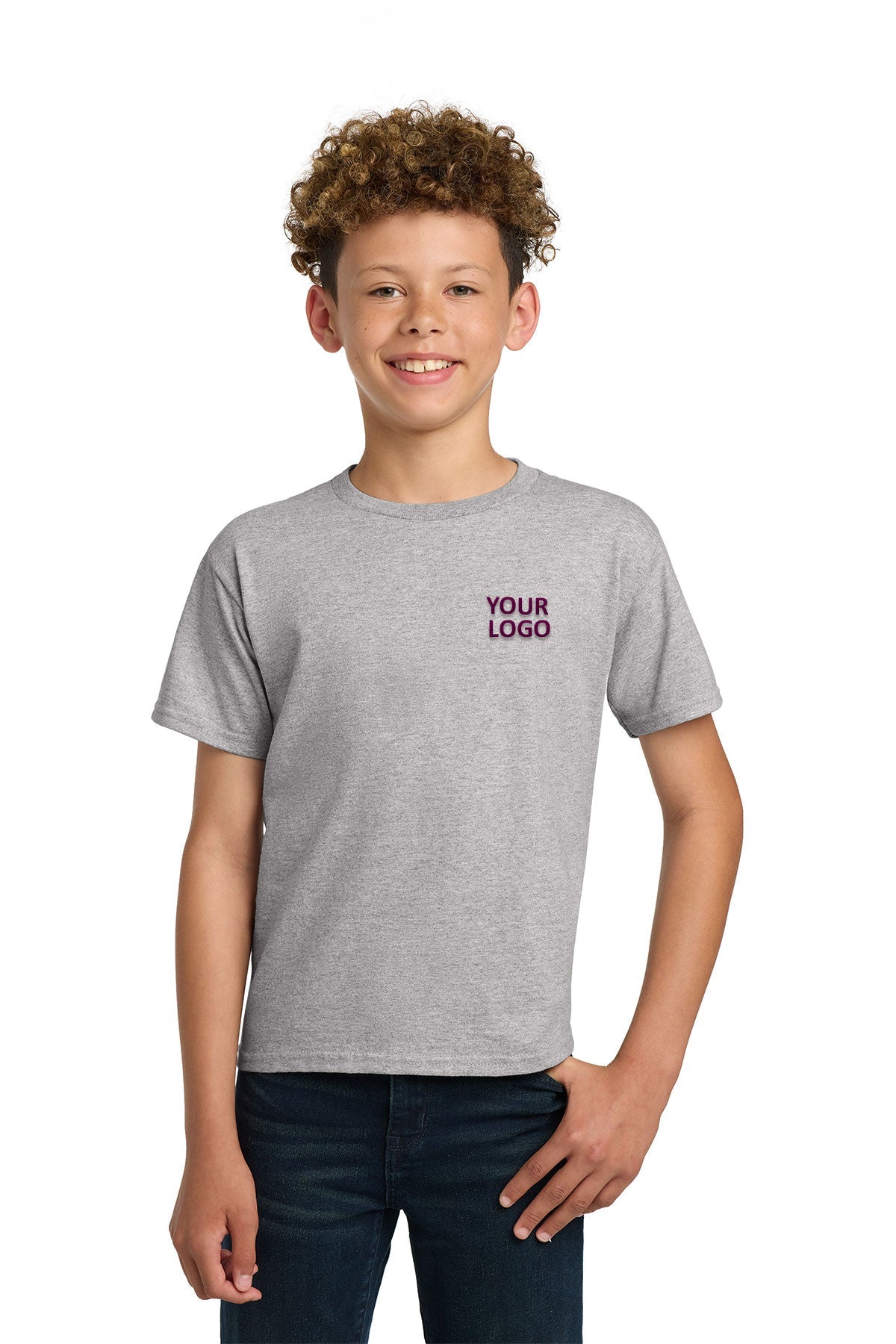Gildan Youth Ultra Cotton Custom T-Shirts, Sport Grey