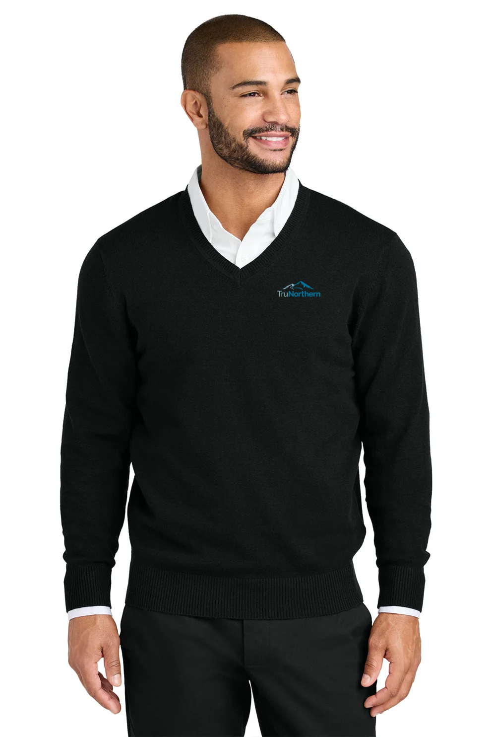 Port Authority Easy Care V-Neck Sweater, Deep Black [TruNorthern]