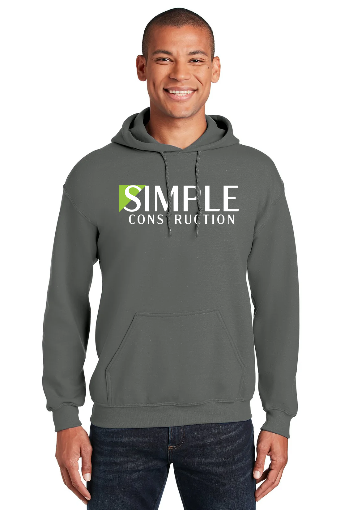 Gildan Heavy Blend Hooded Sweatshirt, Charcoal [Simple Construction]