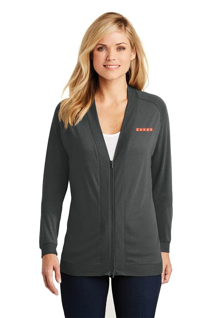 Port Authority Ladies Concept Bomber Cardigan, Grey Smoke [Fooda]