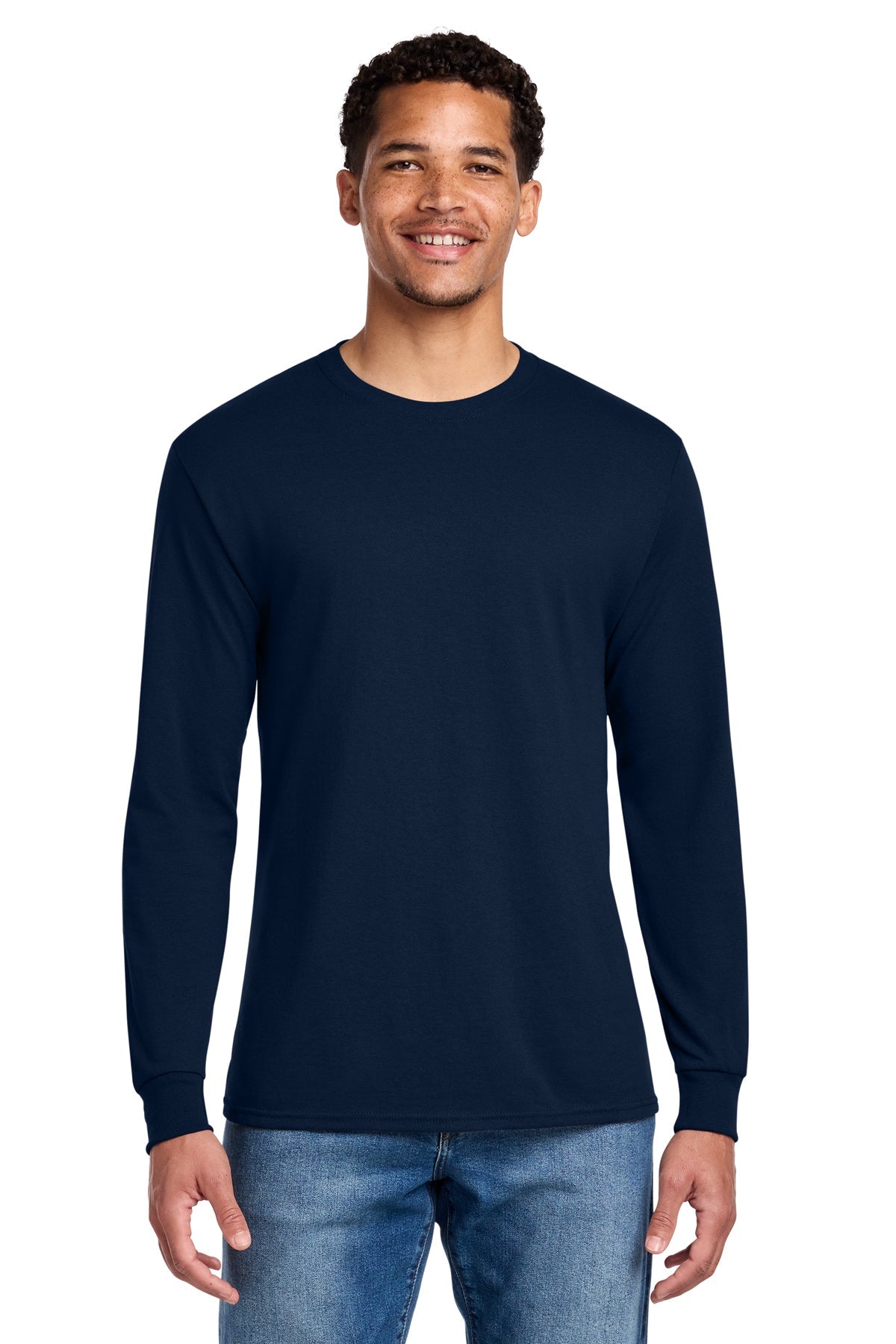 Jerzees Dri-Power 50/50 Cotton/Poly Long Sleeve T-Shirt 29LS Navy