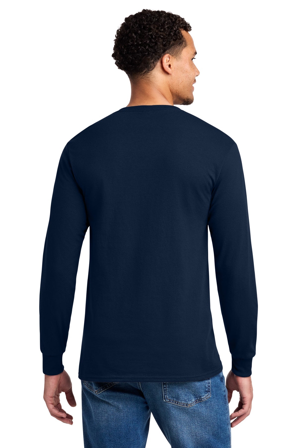 Jerzees Dri-Power 50/50 Cotton/Poly Long Sleeve T-Shirt 29LS Navy