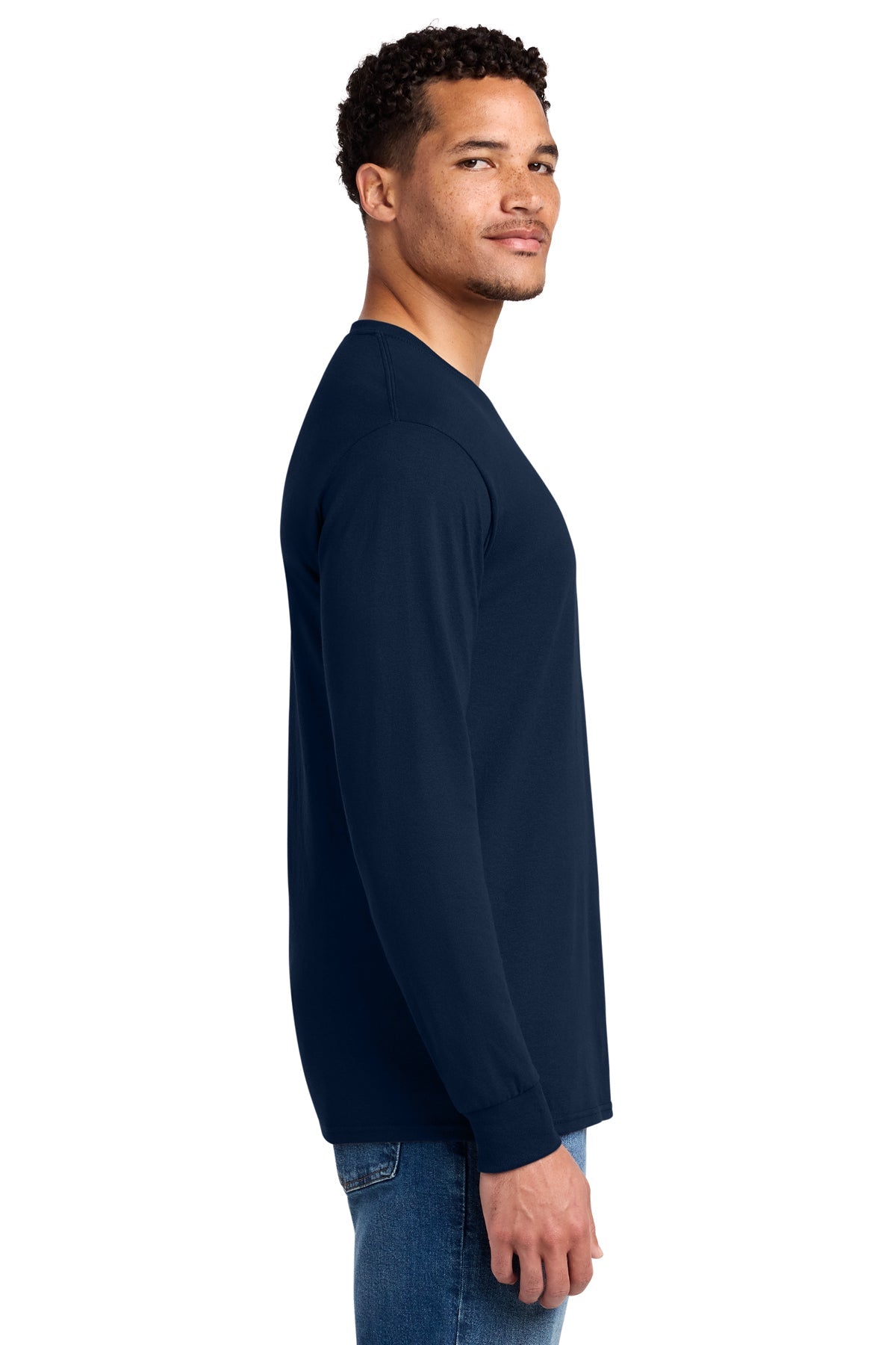 Jerzees Dri-Power 50/50 Cotton/Poly Long Sleeve T-Shirt 29LS Navy
