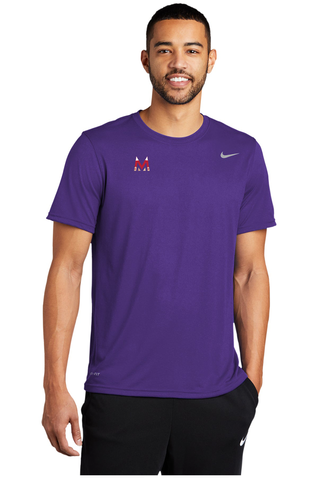 Nike Team rLegend Tee, Court Purple [Milford Mining Company Utah]