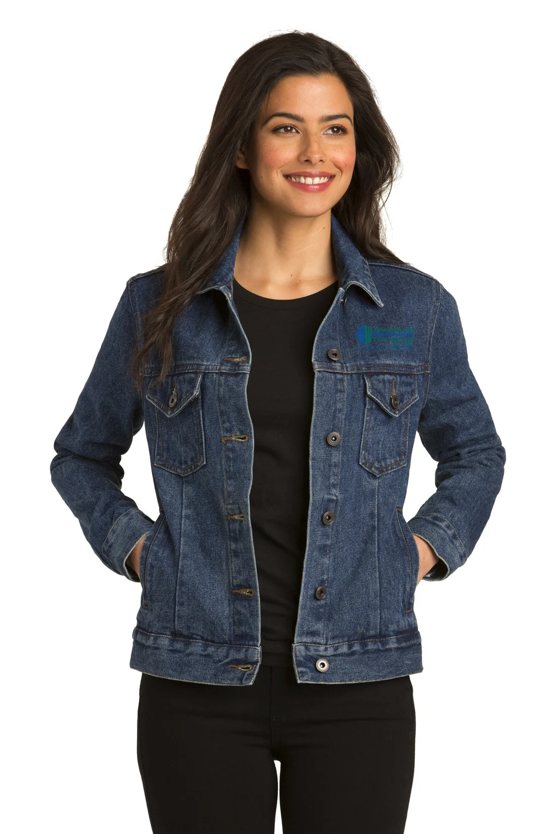 Port Authority Ladies Denim Jacket, Denim Blue [New England Construction]