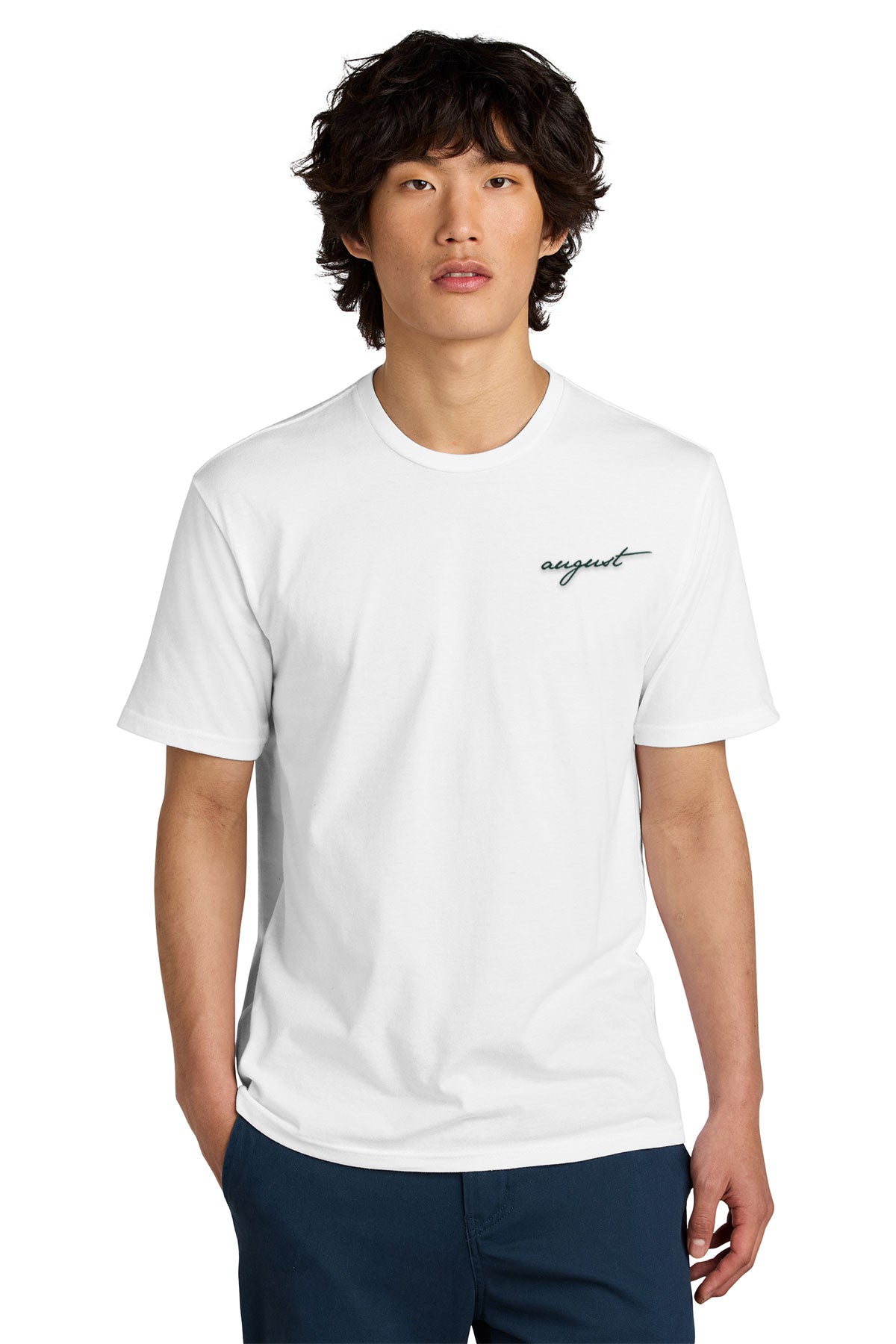 District Perfect Weight Custom Tees, Bright White [August Grooming]