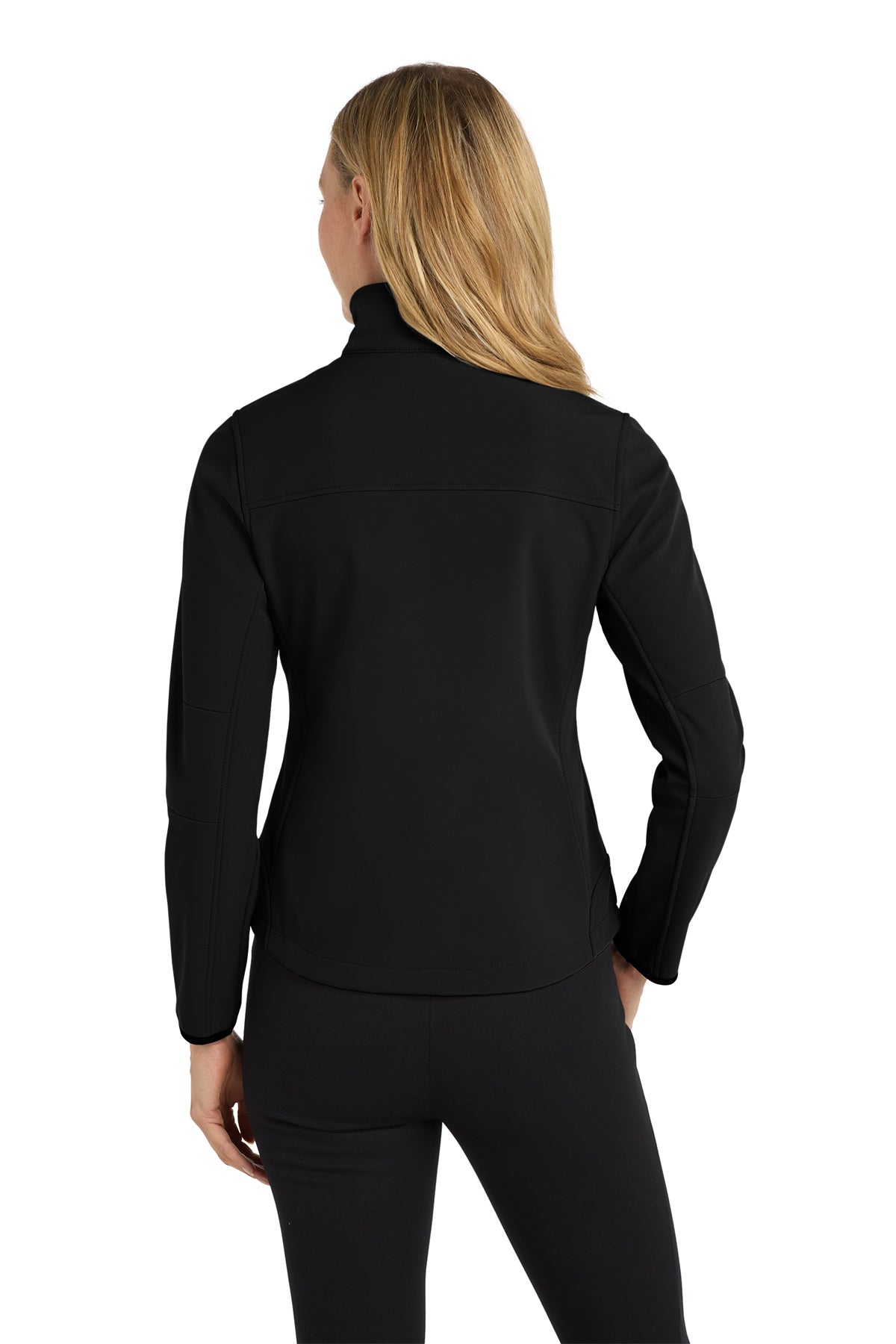 Port Authority Women's Glacier Soft Shell Custom Jackets, Black/ Chrome [ACI Jet Uniforms]