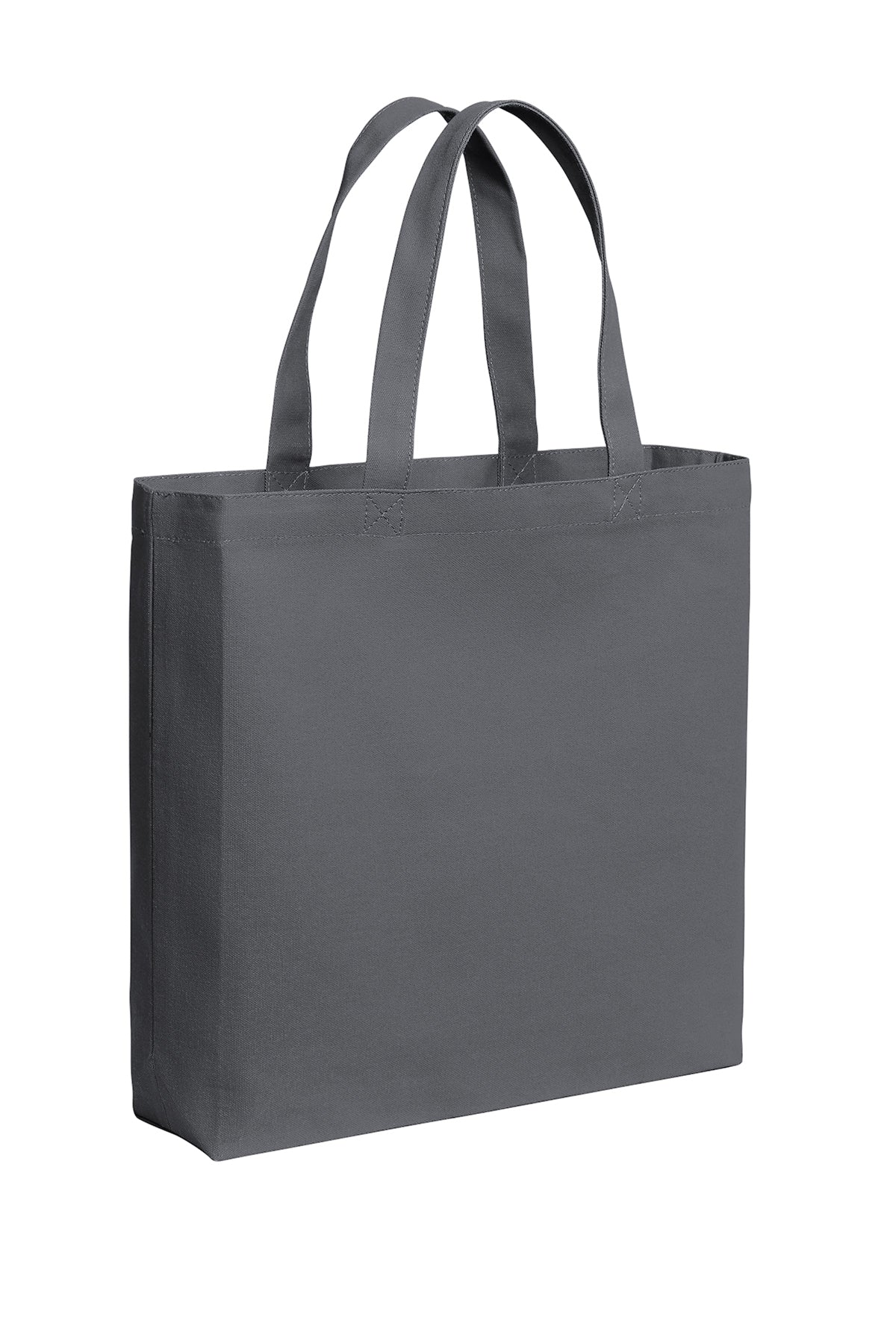 Gray File Totes Custom Port Authority Cotton Canvas Totes Storm Grey
