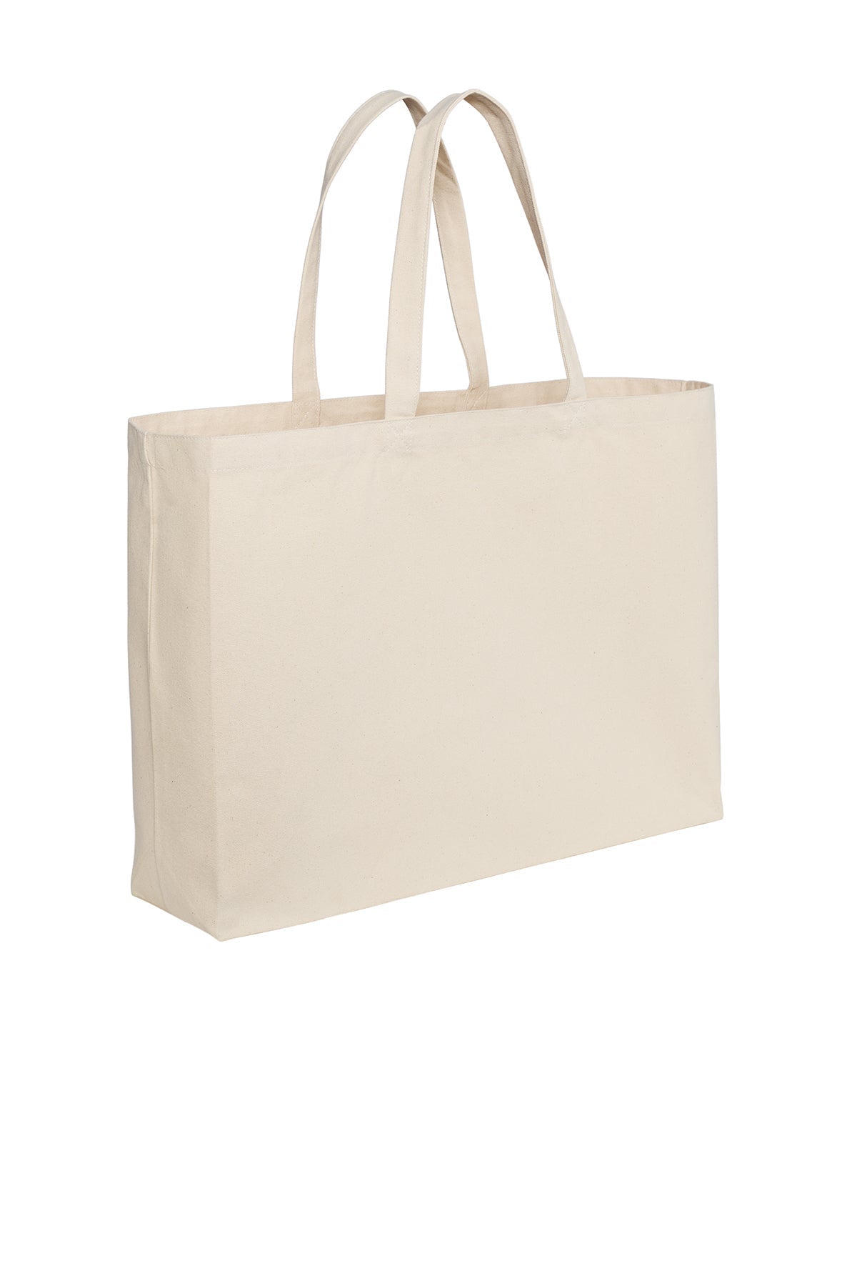 Port Authority Cotton Canvas Custom Jumbo Totes, Natural
