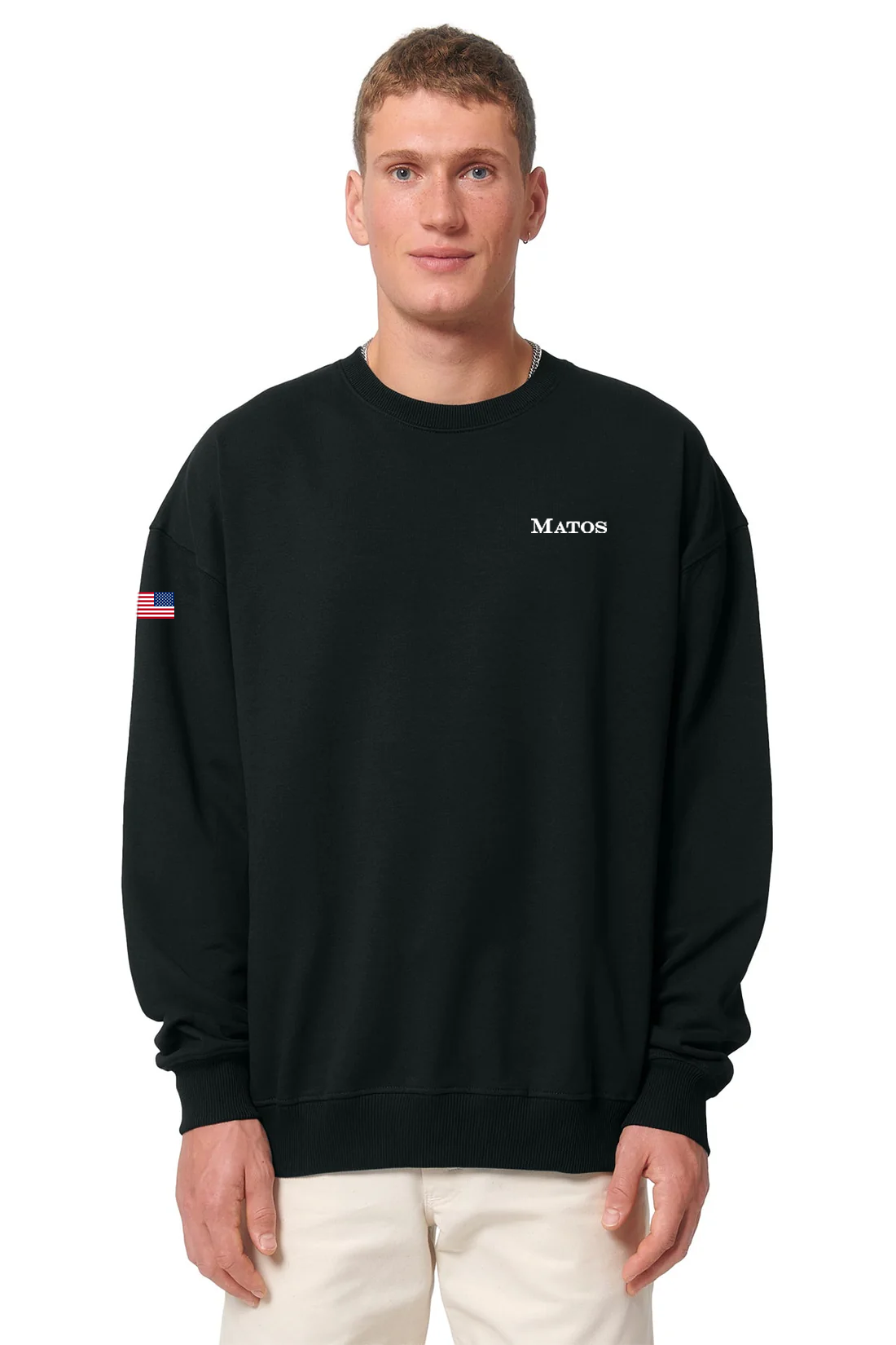 Stanley Stella Unisex Ledger Dry Crewneck Sweatshirt, Black [Matos Builders]