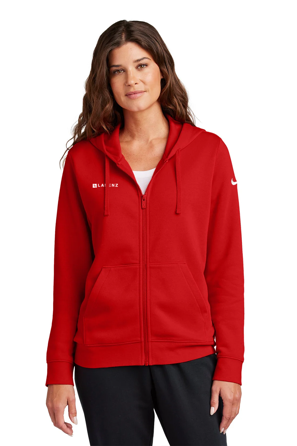 Nike Ladies Club Fleece Full-Zip Hoodie, University Red [Labenz & Associates]