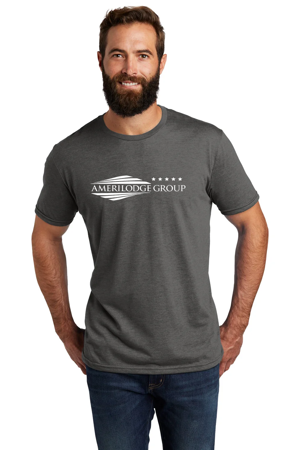 Allmade Unisex Tri-Blend Tee, Space Black [AMERILODGE GROUP]