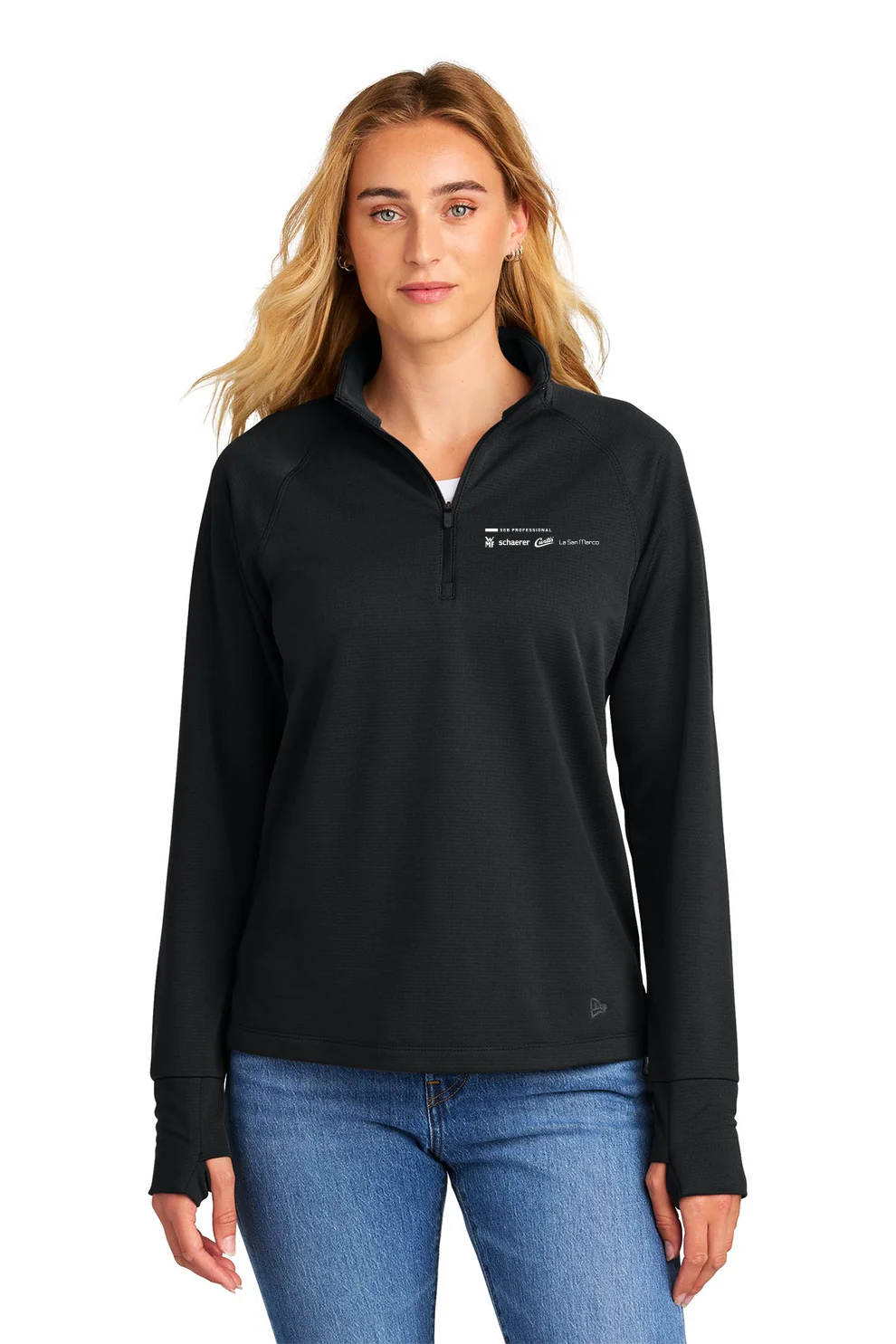 New Era Womens Stand Out 1/4-Zip, Black [SEB Professional]