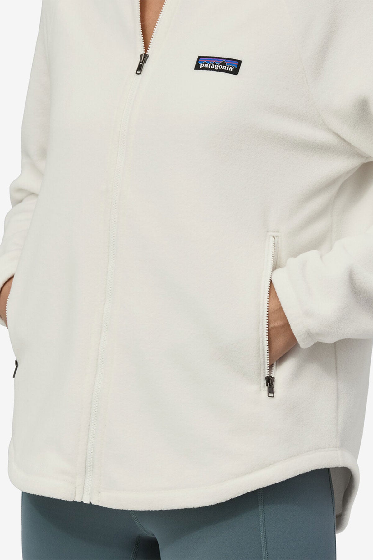 Patagonia Womens Classic Microdini Custom Jackets, Birch White [Calvada Surveying Inc]