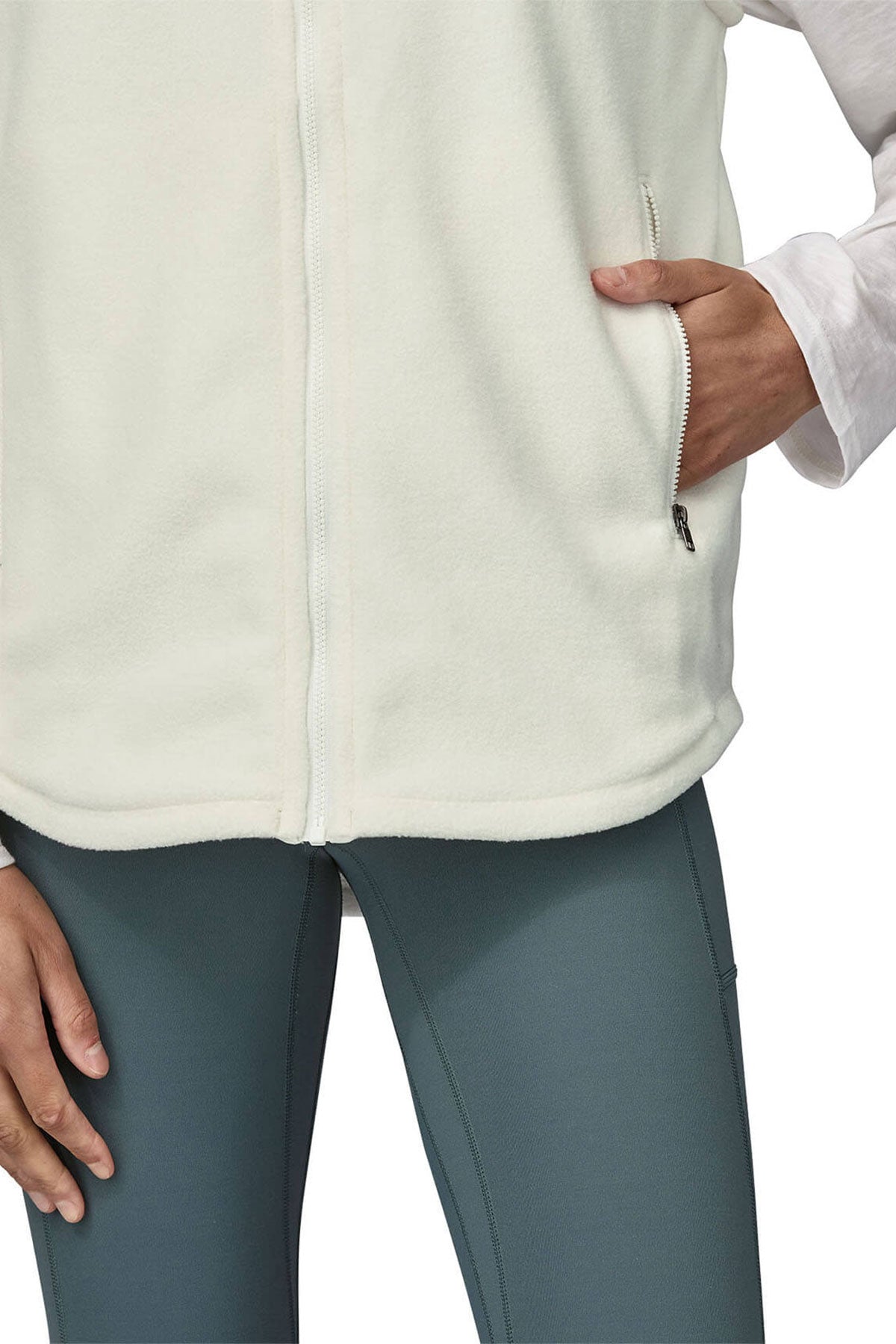 Patagonia Womens Classic Microdini Custom Vests, Birch White [August Grooming]
