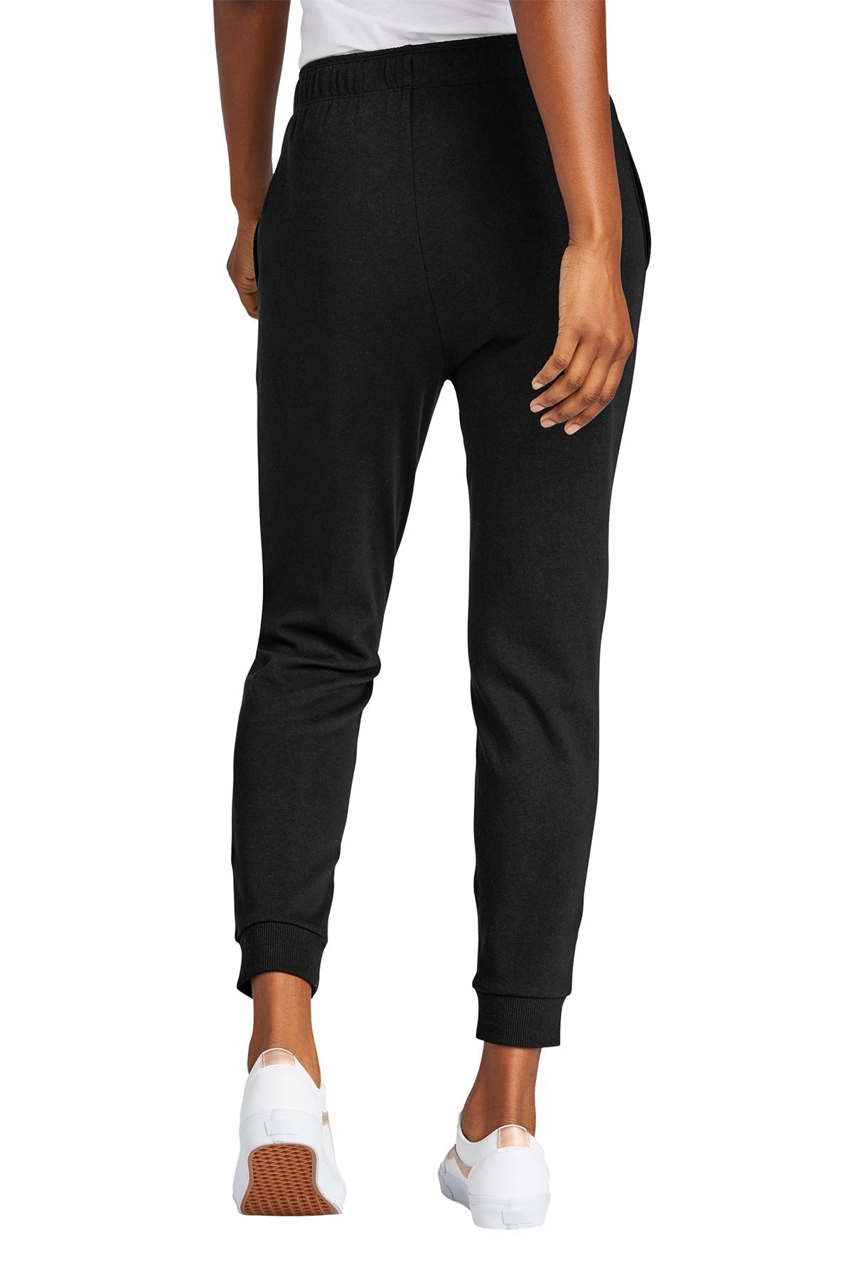 District Womens Perfect Tri Fleece Joggers, Black [Team Travel Source]