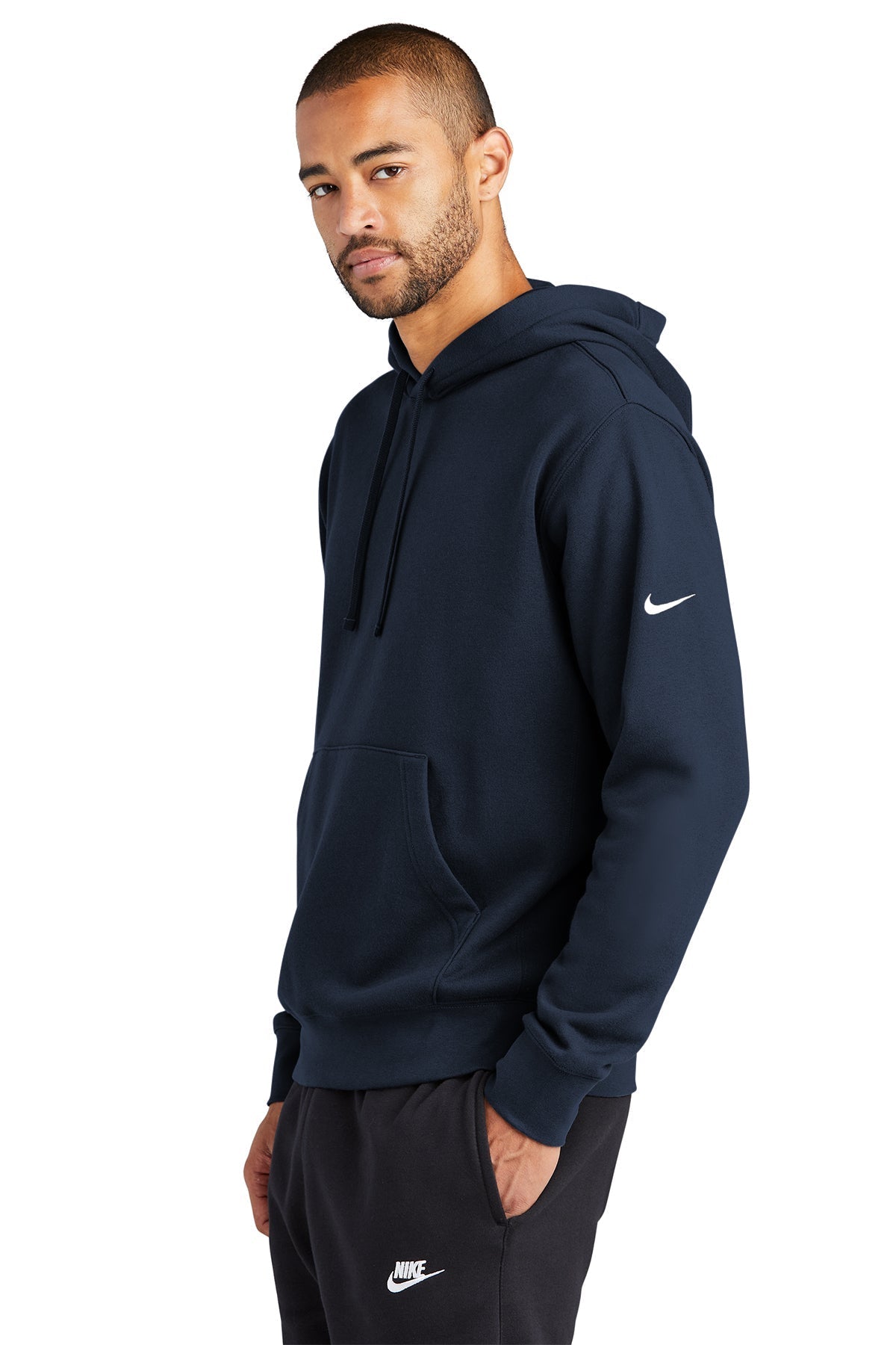 Nike Club Swoosh Customized Hoodies, Midnight Navy [Elevated Lending]
