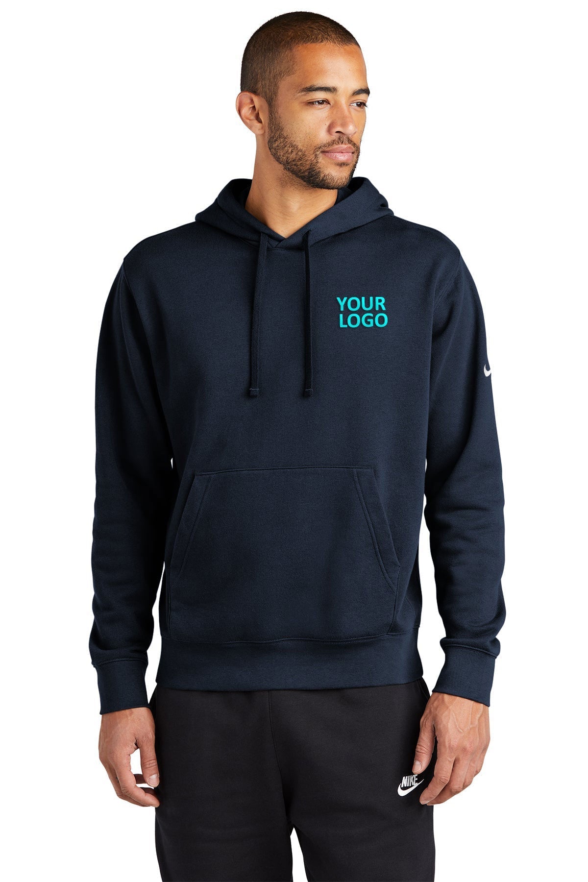 Nike Club Swoosh Customized Hoodies, Midnight Navy [Elevated Lending]