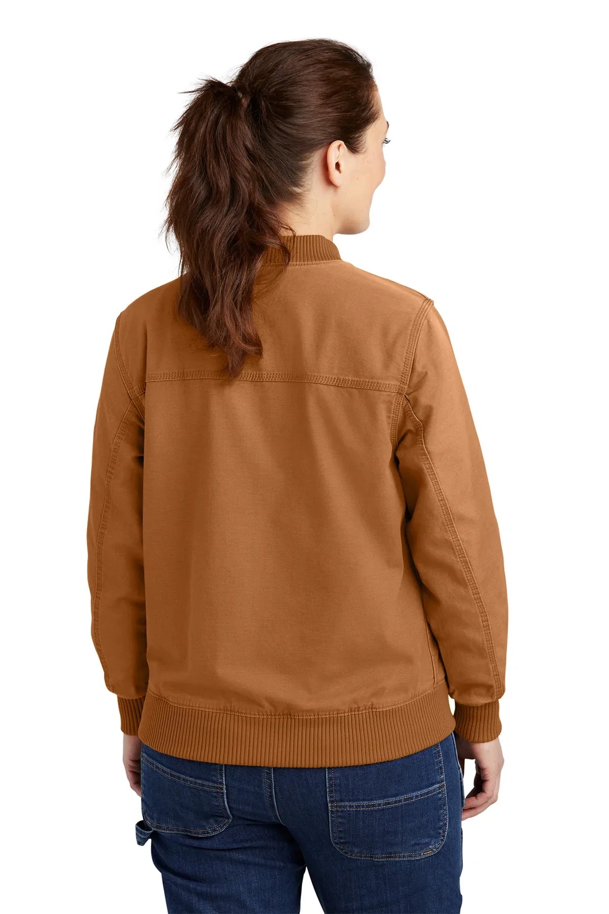 Carhartt Womens Crawford Branded Jackets, Carhartt Brown [Simple Construction]