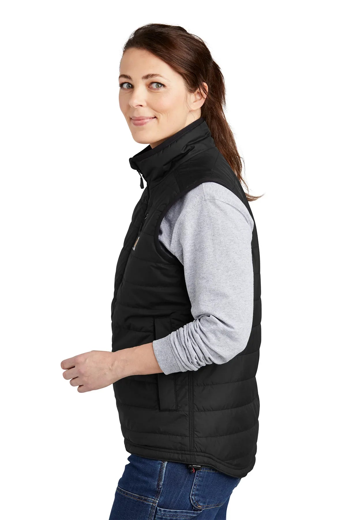 Carhartt Womens Gilliam Customized Vests, Black [Simple Construction]