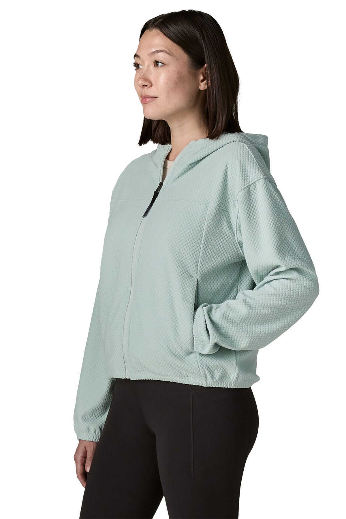 Patagonia Women's Textured Custom Fleece Hoodys Jackets, Virtually Blue