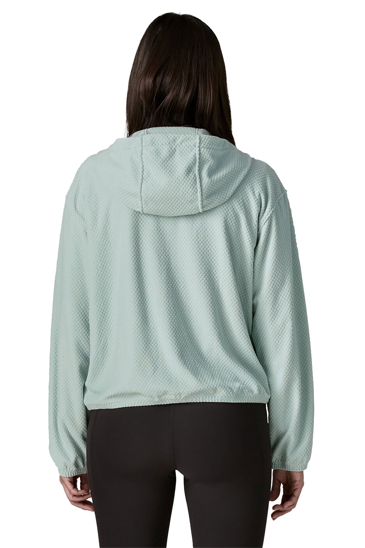 Patagonia Women's Textured Custom Fleece Hoodys Jackets, Virtually Blue