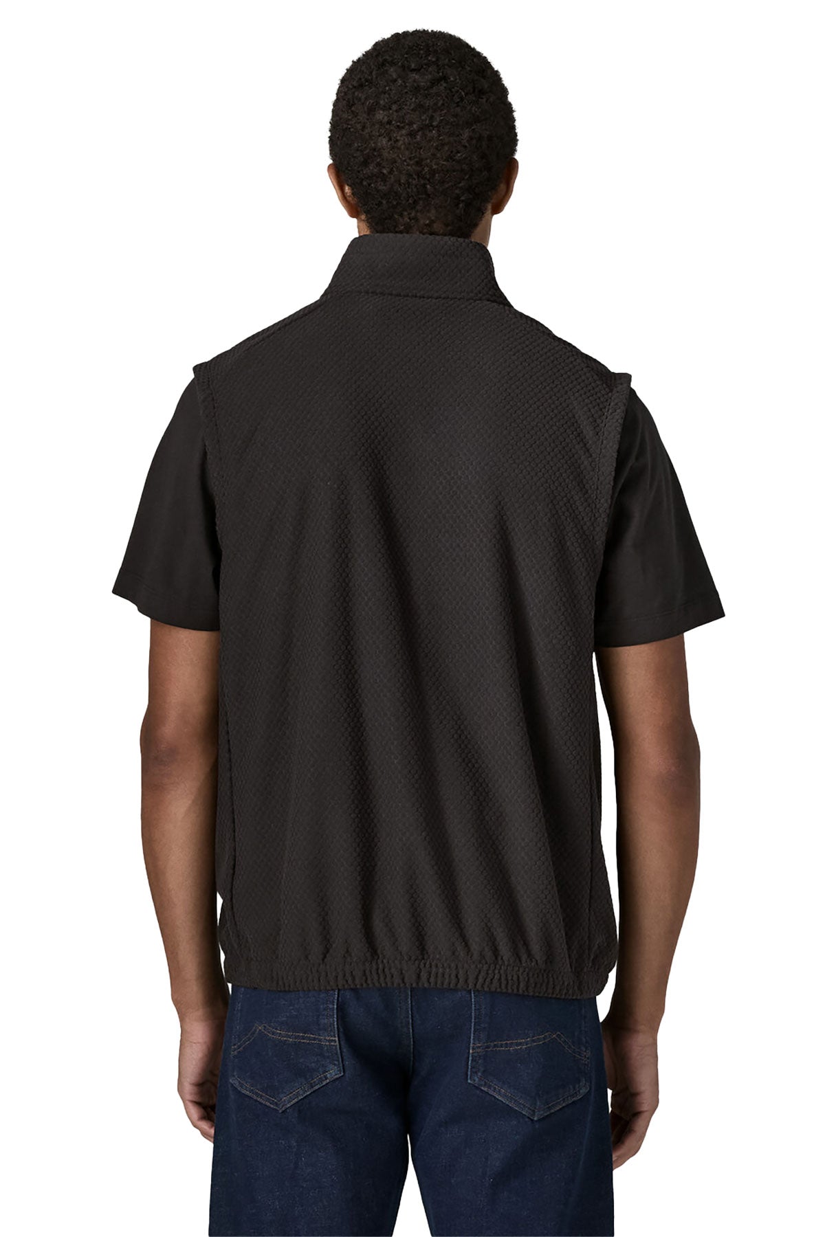 Patagonia Textured Custom Fleece Vests, Black