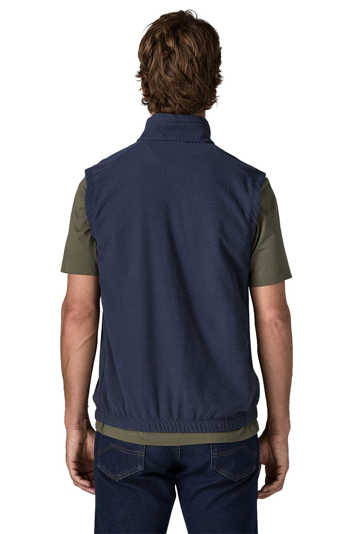 Patagonia Textured Custom Fleece Vests, New Navy