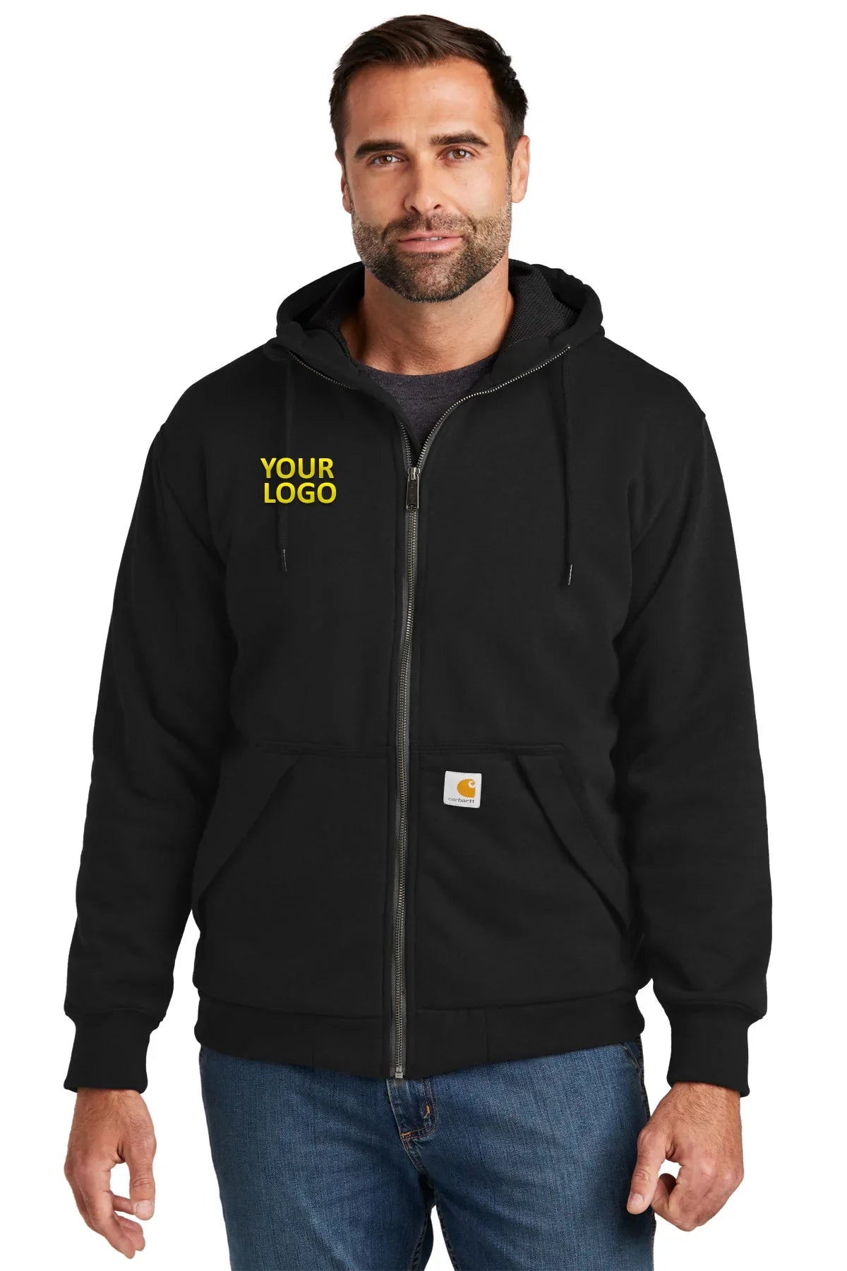 Carhartt Thermal-Lined Custom Zip-Ups, Black [Milford Mining Company Utah]