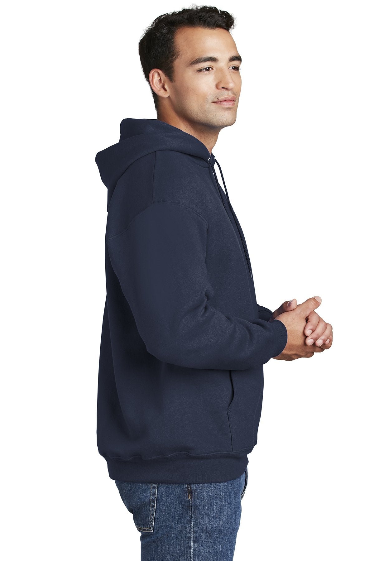 Hanes Ultimate Cotton Pullover Hooded Sweatshirt F170 Navy [Kizen]