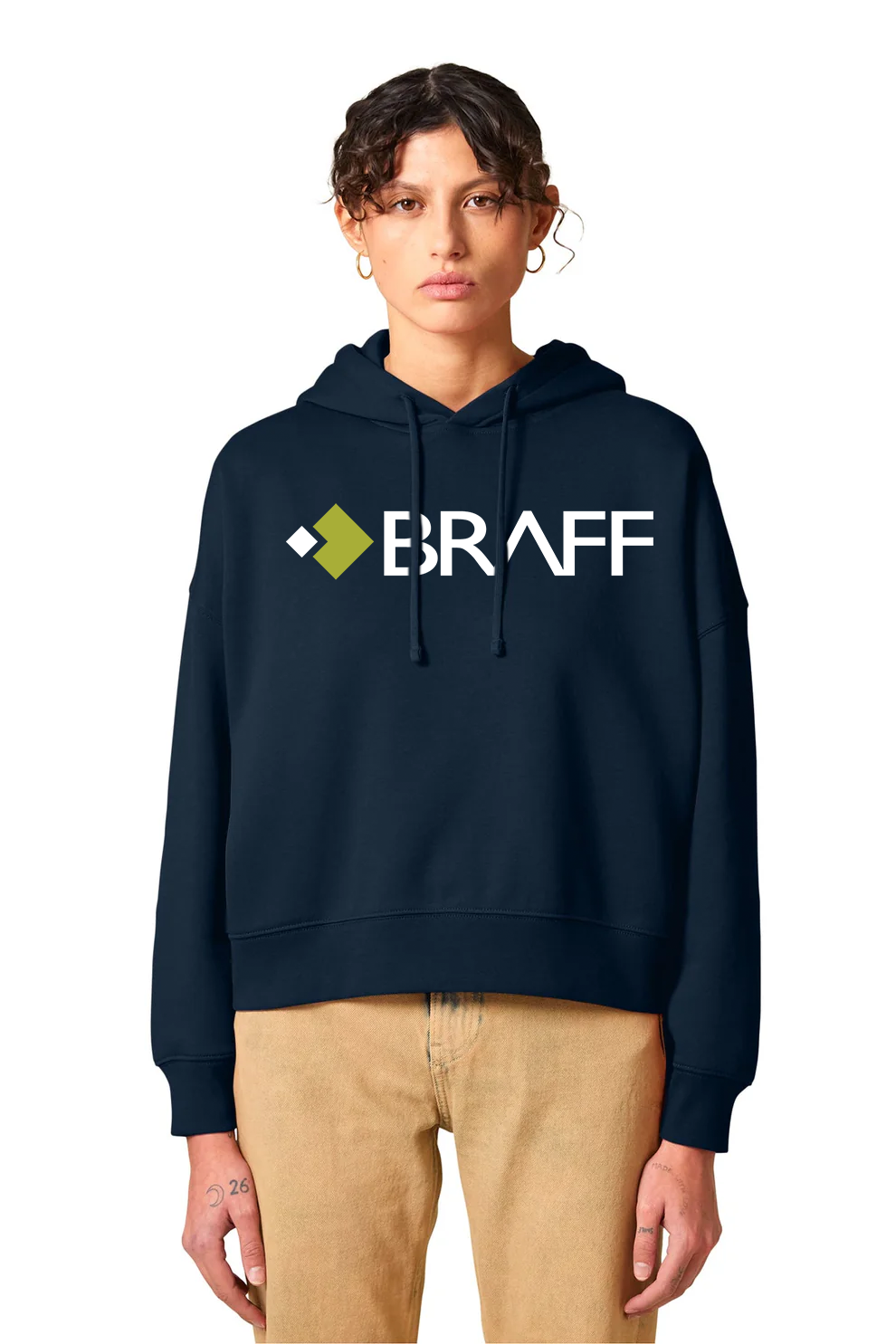Stanley Stella Women’s Nora Hooded Sweatshirt, French Navy [The Braff Group]