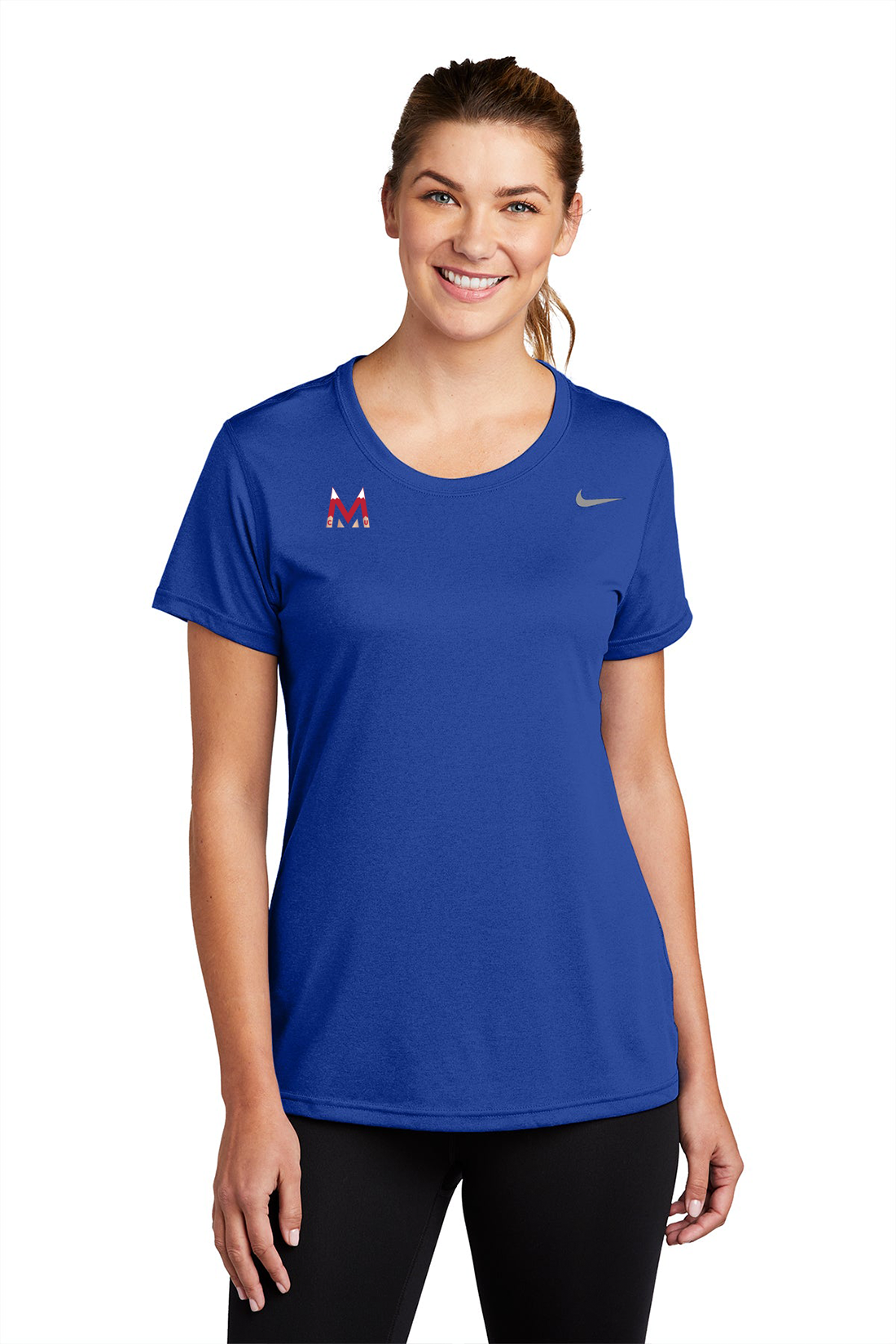 Nike Ladies Team rLegend Tee, Game Royal [Milford Mining Company Utah]