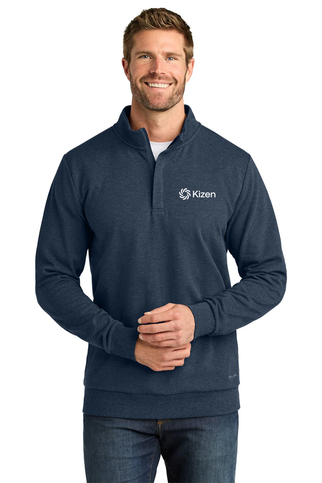 TravisMathew Ocean Villa 1/4-Zip, Blue Heather [Kizen]