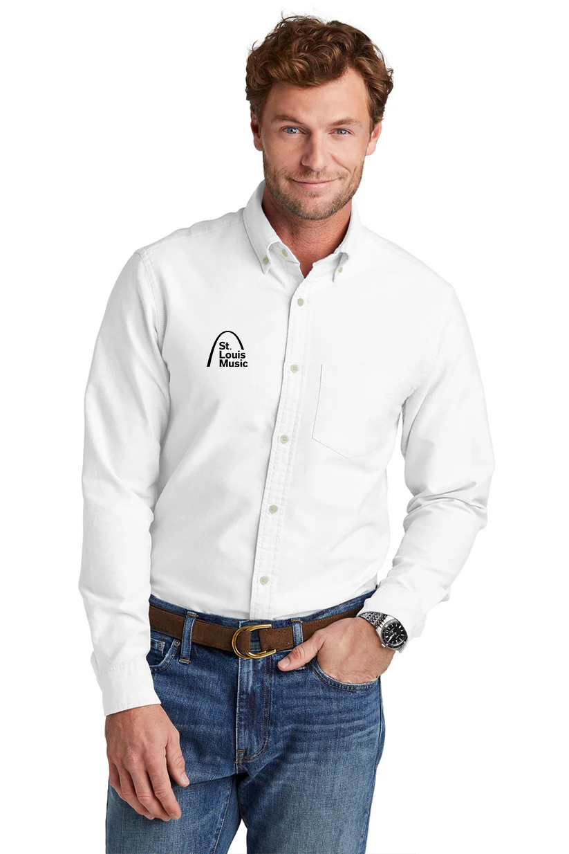 Brooks Brothers Casual Oxford Cloth Shirt, White [St Louis Music]