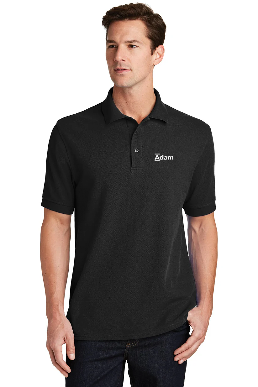 Port & Company Ring Spun Polo, Jet Black [Adam Equipment]