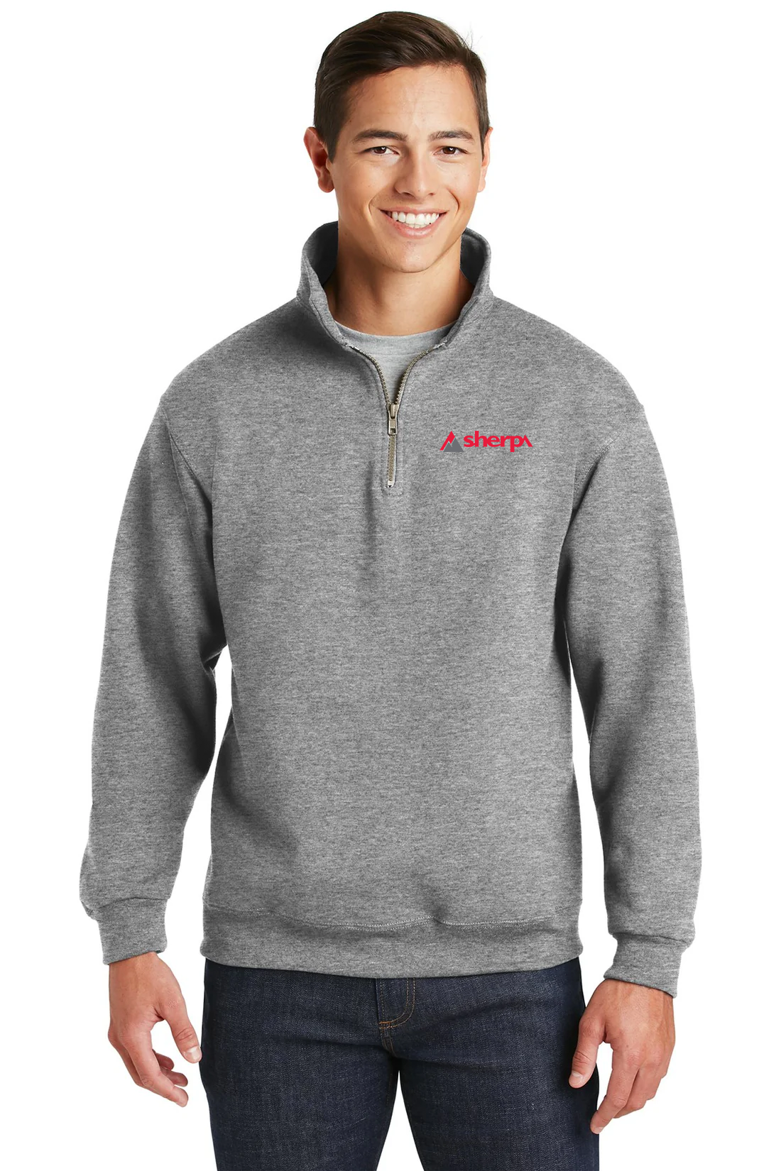 Jerzees Super Sweats NuBlend 1/4-Zip Sweatshirt with Cadet Collar, Oxford [Sherpa LLC]