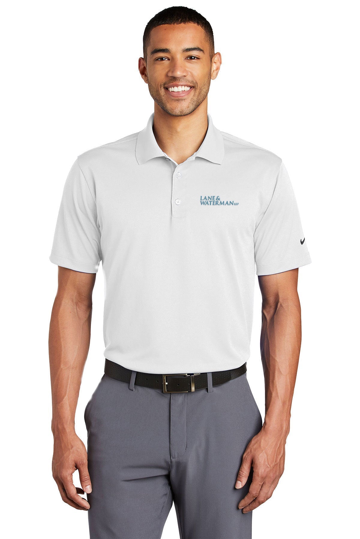 Nike Tech Basic Dri-FIT Custom Polos, White [Lane & Waterman]