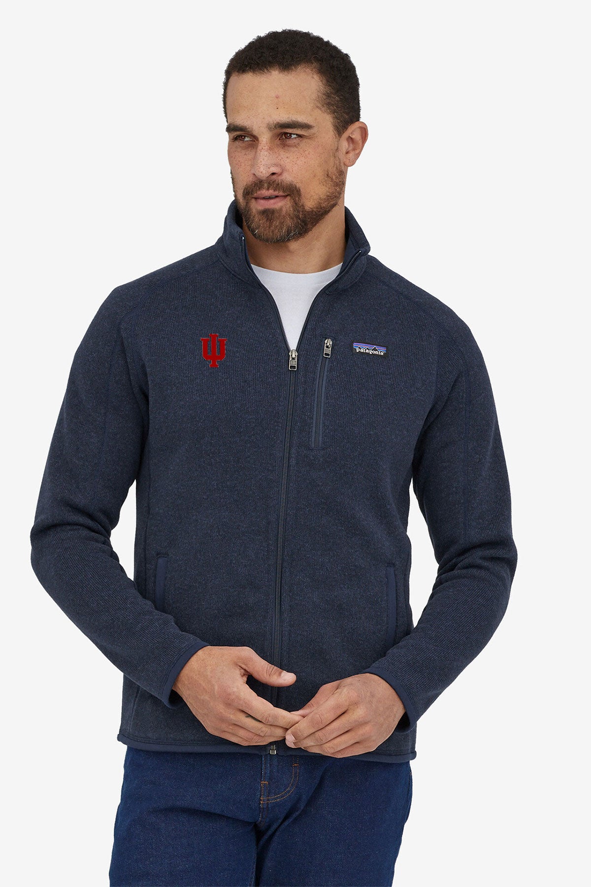 Patagonia Mens Sweater Jacket, New Navy [Indiana University School of Medicine]