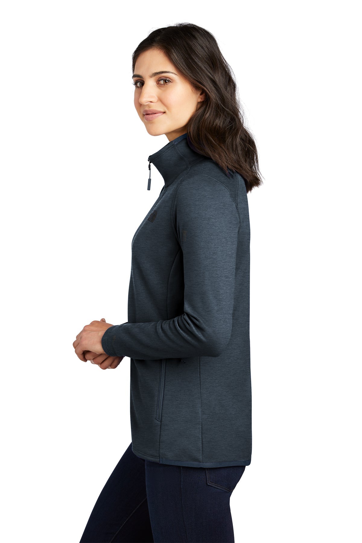 North Face Skyline Ladies Fleece Jacket, Urban Navy Heather [GuidePoint Security]