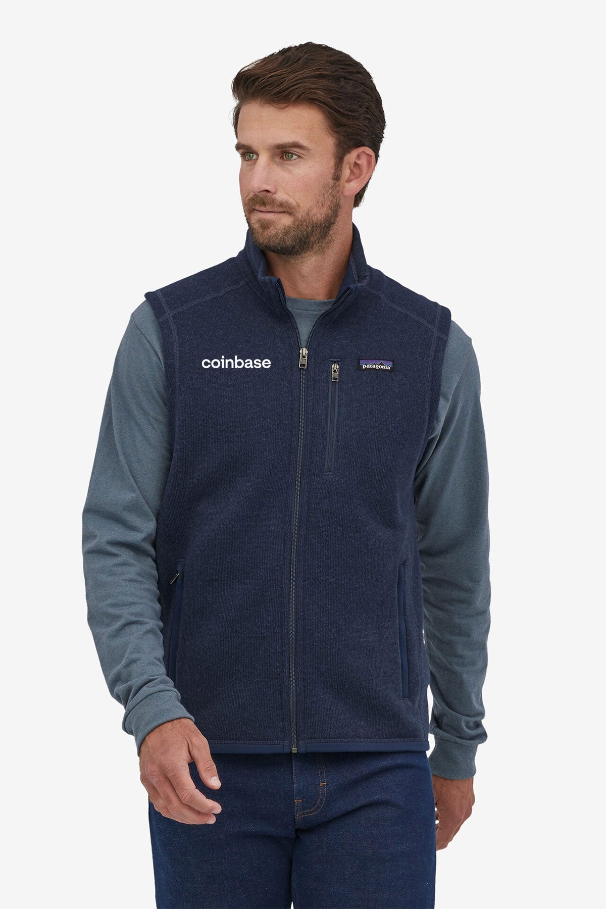 Patagonia Mens Better Sweater Fleece Customized Vests, New Navy [Coinbase]