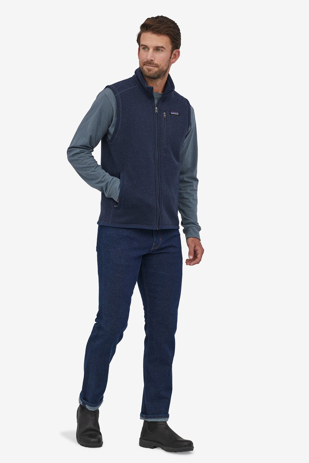 Patagonia Mens Sweater Vest, New Navy [Coinbase]