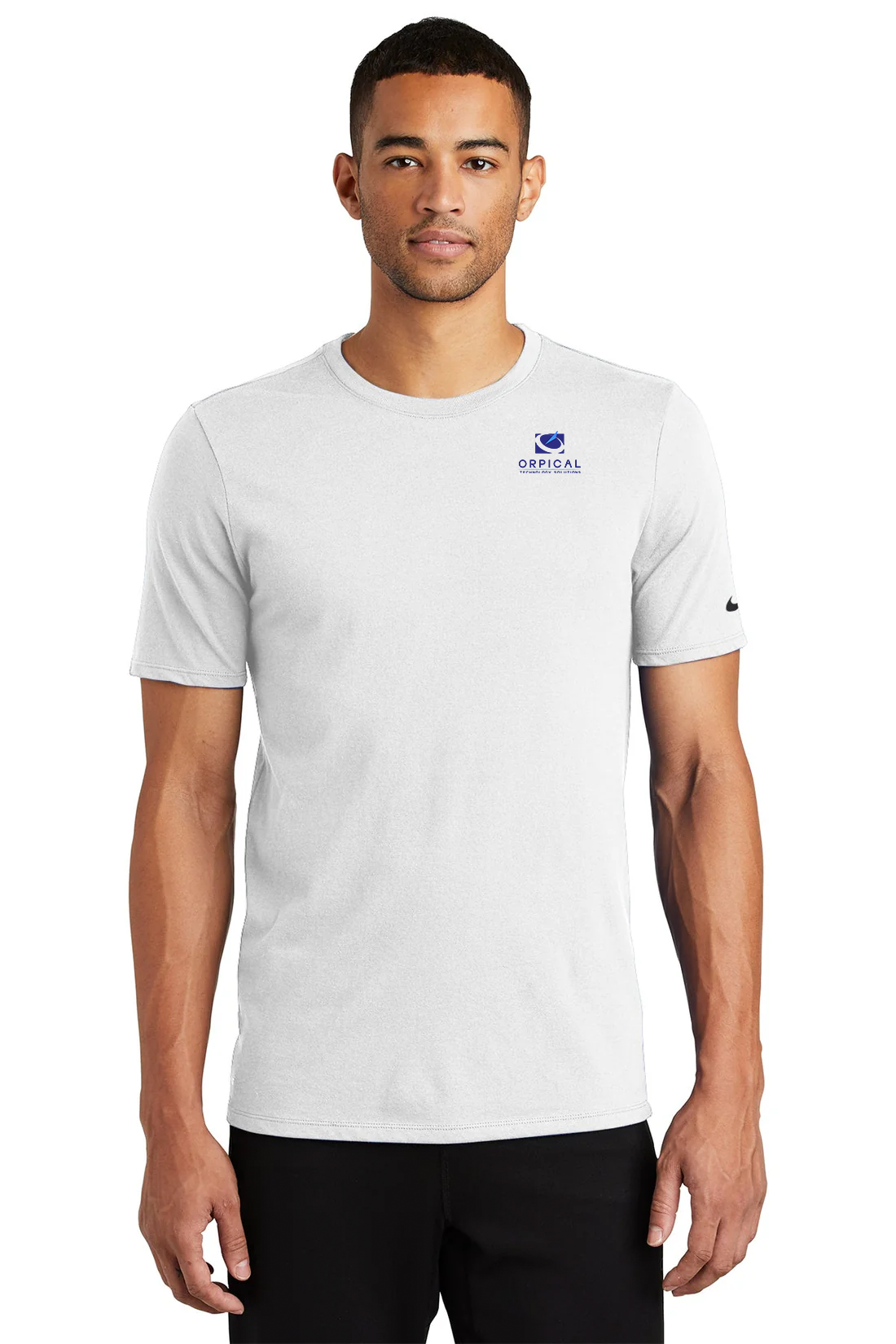 Nike DriFIT Cotton Poly Tee, White [Orpical Technology Solutions]