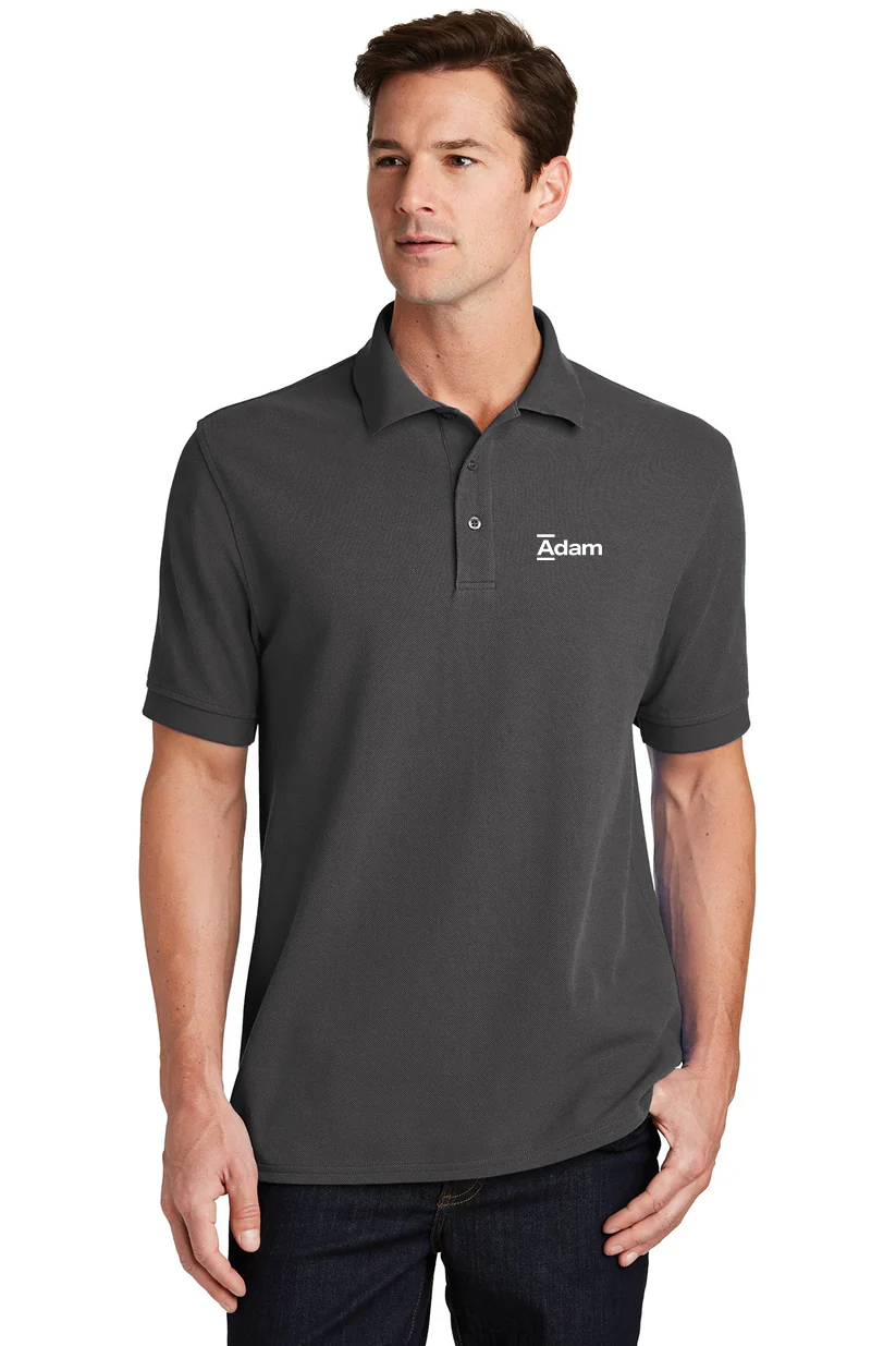 Port & Company Ring Spun Polo, Charcoal [Adam Equipment]