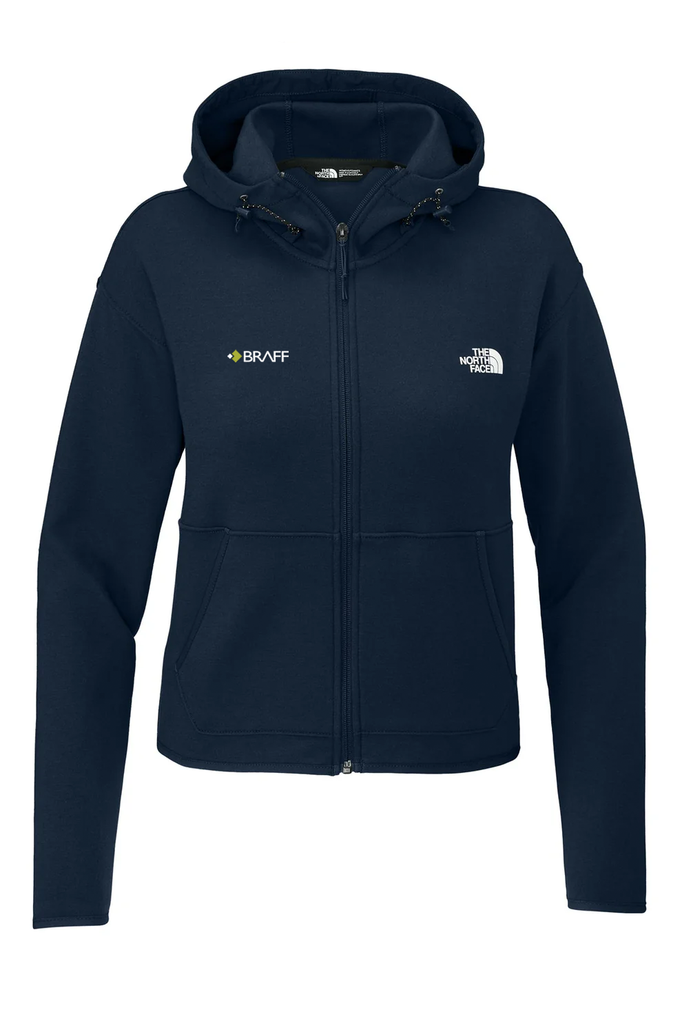 North Face Ladies Double-Knit Zip Hoodie, Summit Navy [The Braff Group]